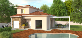 ST CYPRIEN Villa neuve T4 sur terrain 3 faces de 340m²