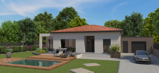 PALAU DEL VIDRE  villa t4 de 110m² sur terrain 4 faces