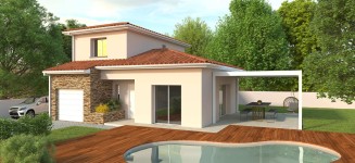 Villa étage 100 m² + terrain Sorède